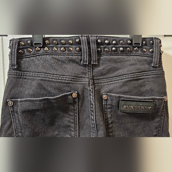 Burberry London Cannington Studded Women's Skinny Jeans Size 25 Charcoal Black - Picture 7 of 15